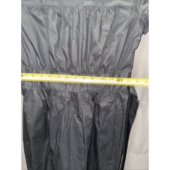 Theory Midi Dress Women’s Size 4 Tie Back Backless Black 100% Cotton - Picture 10 of 15